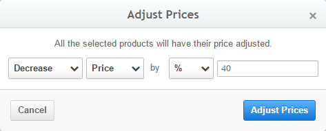 adjust prices