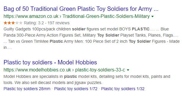 modelhobbies - toy soldiers - seo