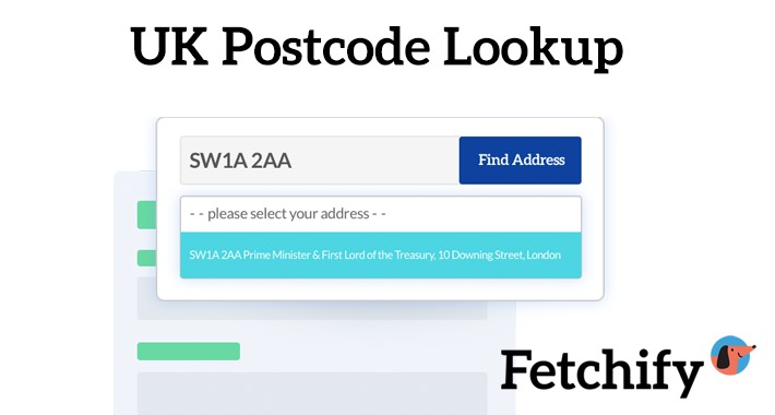 postcode lookup and address validation verification from fetchify