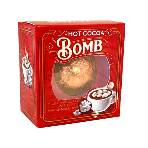 A hot cocoa bomb to give as a gift from a small business this Christmas