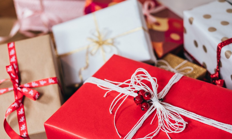 wrapped christmas gift boxes from small businesses